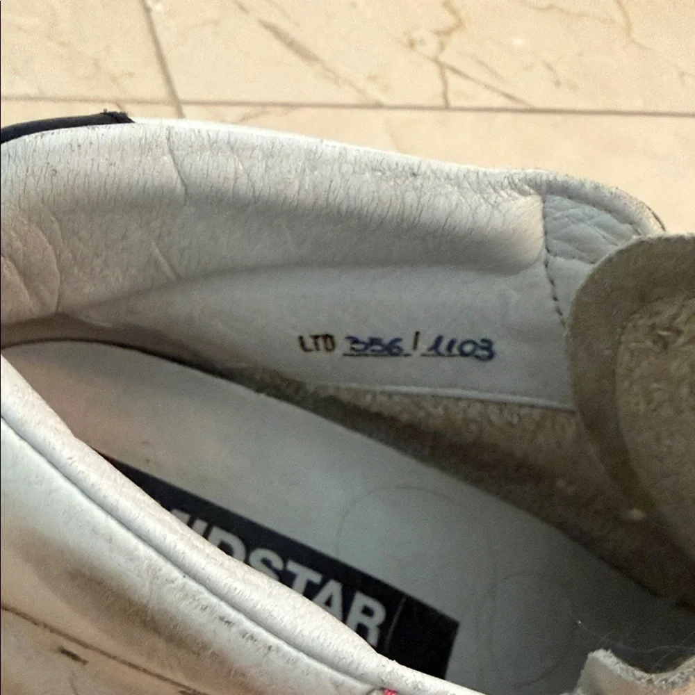 Golden Goose White and Pink High-Top Sneakers with Gold Star - Picture 5 of 8